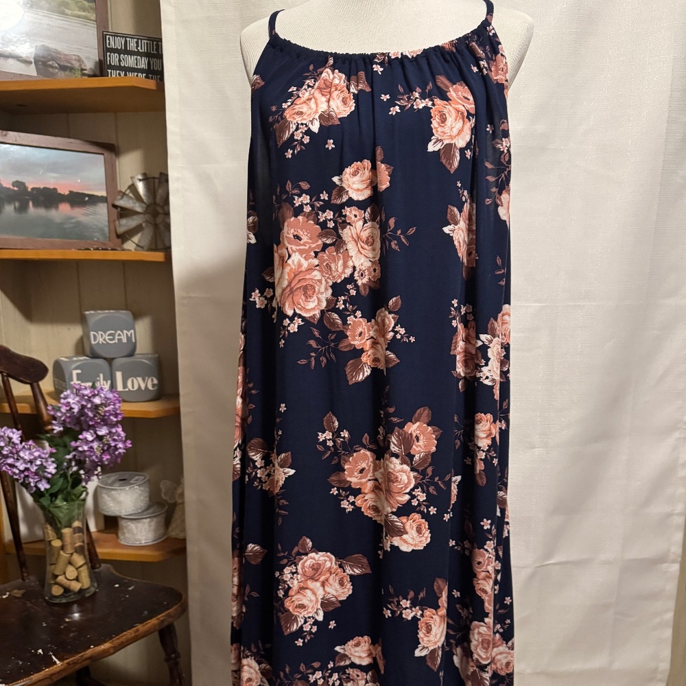 Maurices Navy & Pink Tank Dress